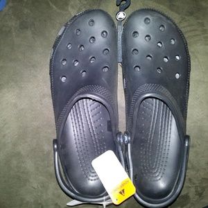 NWT Mens Black CROCS Sz 13